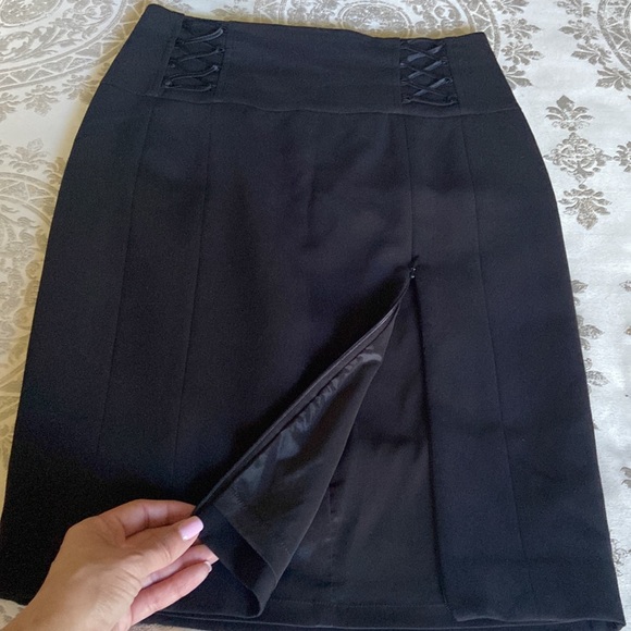Bebe Pencil Black Skirt - Picture 6 of 10